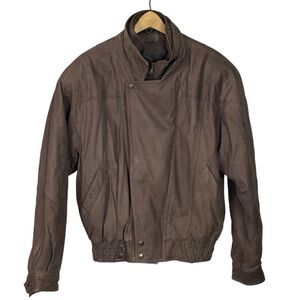 Vintage Free Fall Brown Suede bomber Jacket M